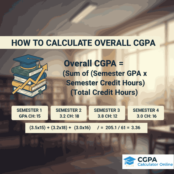 How to Calculate Overall CGPA of All Semesters - User Guide
