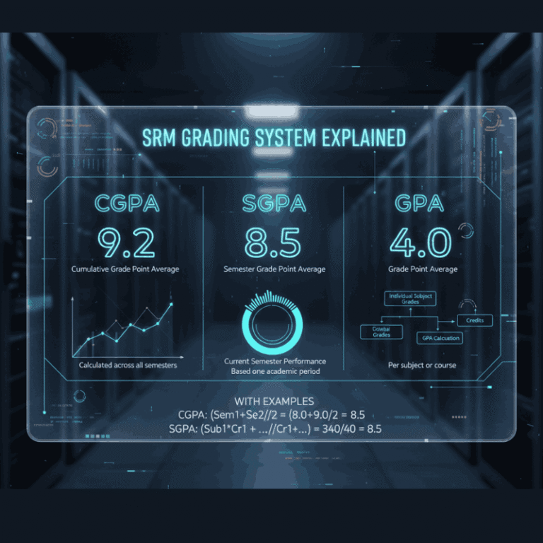 SRM Grading System Explained (CGPA, SGPA, GPA with Examples)