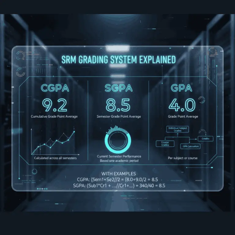 SRM Grading System Explained (CGPA, SGPA, GPA with Examples)