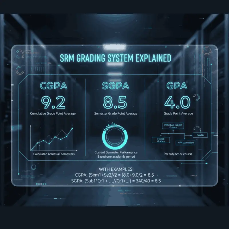 SRM Grading System Explained (CGPA, SGPA, GPA with Examples)