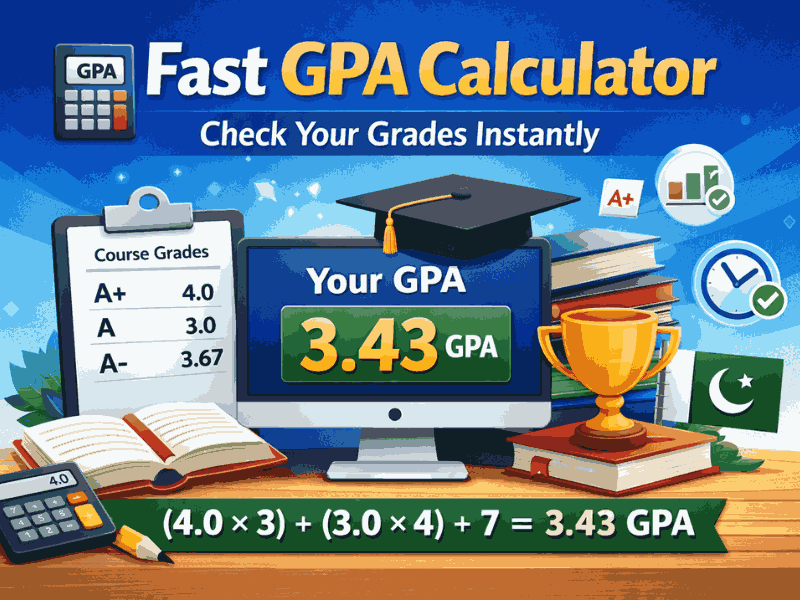 Fast GPA Calculator to Check Your Grades Instantly