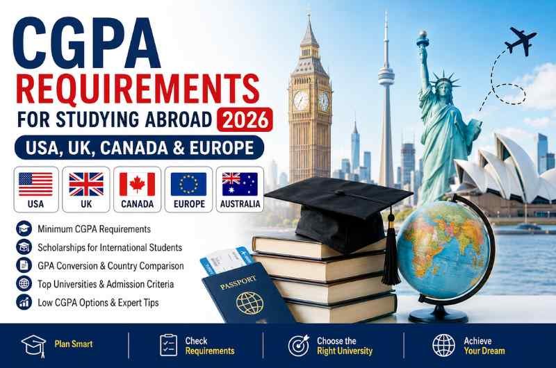 CGPA Requirements for Studying Abroad 2026 | USA, UK, Canada & Europe