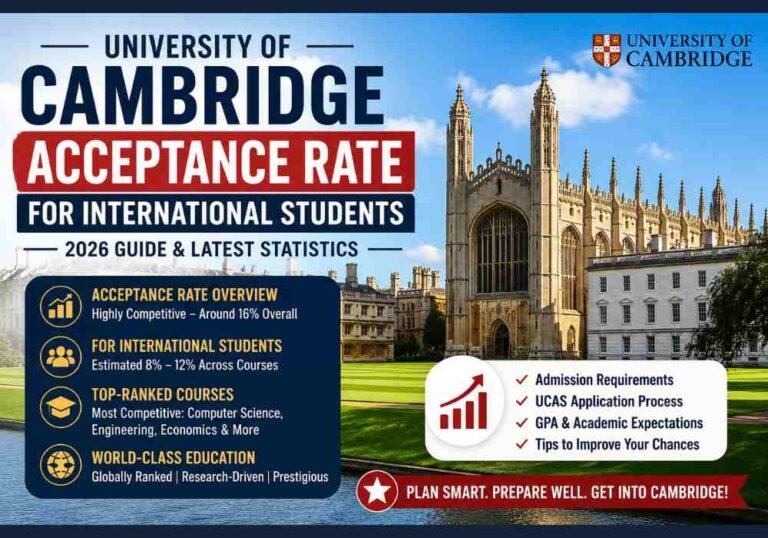 University of Cambridge Acceptance Rate for International Students Explained